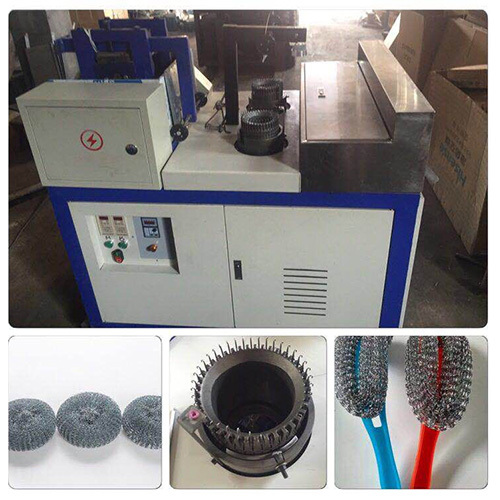 Automatic Kitchen Mesh Scourer Making Machine With Two Needles Scrubber Making Machine Dimension(l*w*h): 1800mm*800mm*1100mm Millimeter (Mm)