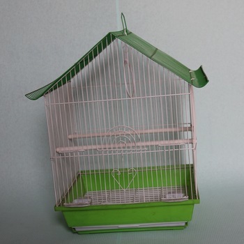 Powder Coated Iron Bird Cage - Metal Material, Enamel Finish, Blue Color | Modern Arts Design, Durable Quality