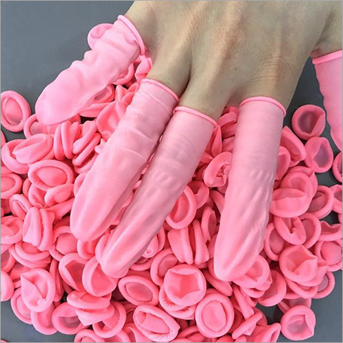 ESD Finger Cots - 100% Natural Latex, 2.5 Inch Size, Pink Color | Conductive, Powder-Free for Handling ESD Sensitive Products