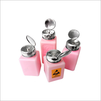 IPA Dispenser Bottle - HDPE with Anti-Static Compound, 250 ml Size, Pink Color, Surface Resistance 10^9 - 10^11 Ohm | Controlled Dispensing, Spill Prevention