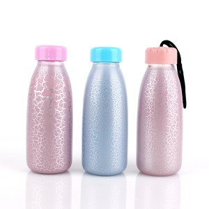 Any Color Is Available Based On Demands. 350ml Round Shaped Glass Water Bottle Sports Water Bottle