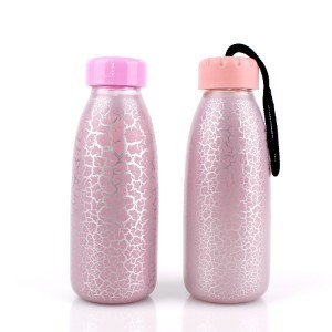 Any Color Is Available Based On Demands. 350ml Round Shaped Glass Water Bottle Sports Water Bottle