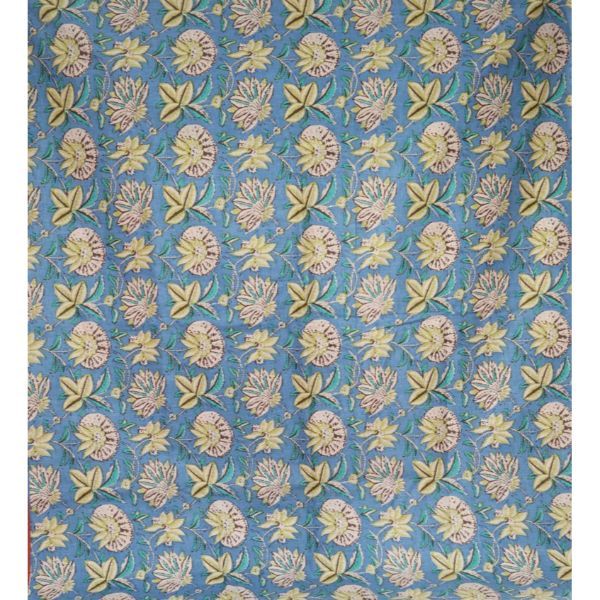 Indian Made Floral Print Fabric - 100% Cotton, 44 Inches Wide, Multi-color | Eco-friendly, Washable, Ideal For Garments, Curtains, Cushions, Upholstery