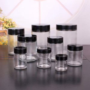 ढक्कन खाद्य भंडारण जार के साथ 1 ऑउंस 3 ऑउंस 6 ओज 12 ओज 16 ऑउंस 26 ऑउंस वाइड माउथ राउंड ग्लास जार