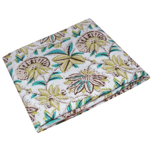 Indian Made Floral Print Fabric Jaipuri Ethnic Print - 100% Cotton, 44 Inches Wide, Multi-color | Eco-friendly, Light Weight, Hand-printed