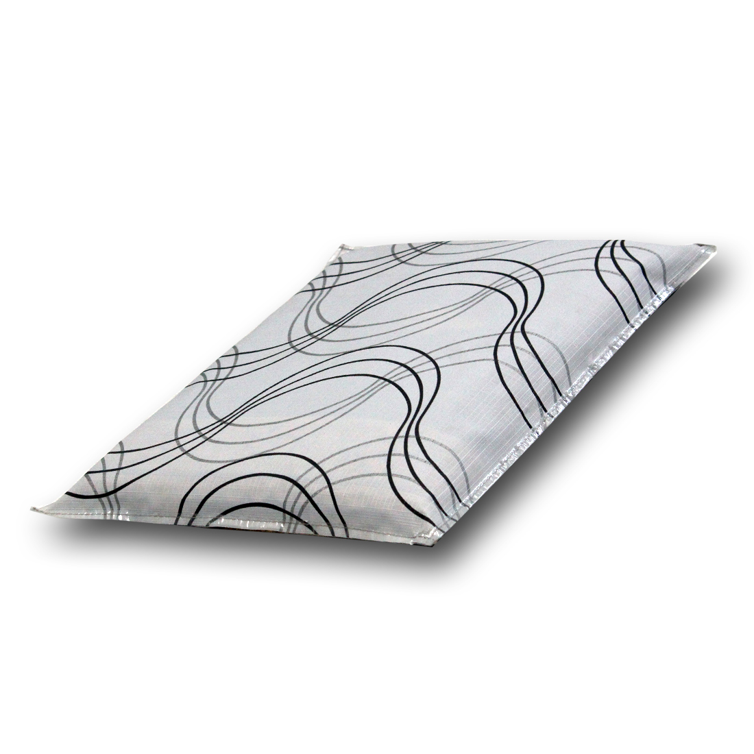 Saree Cover - Laminated Imported Printed Pvc, 17x14 Inch, White & Grey | Perfect For Storing Heavy Embroidered Garments