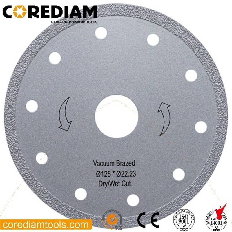 Diamond Vacuum Brazed Stone Blade With Continuous Rim
