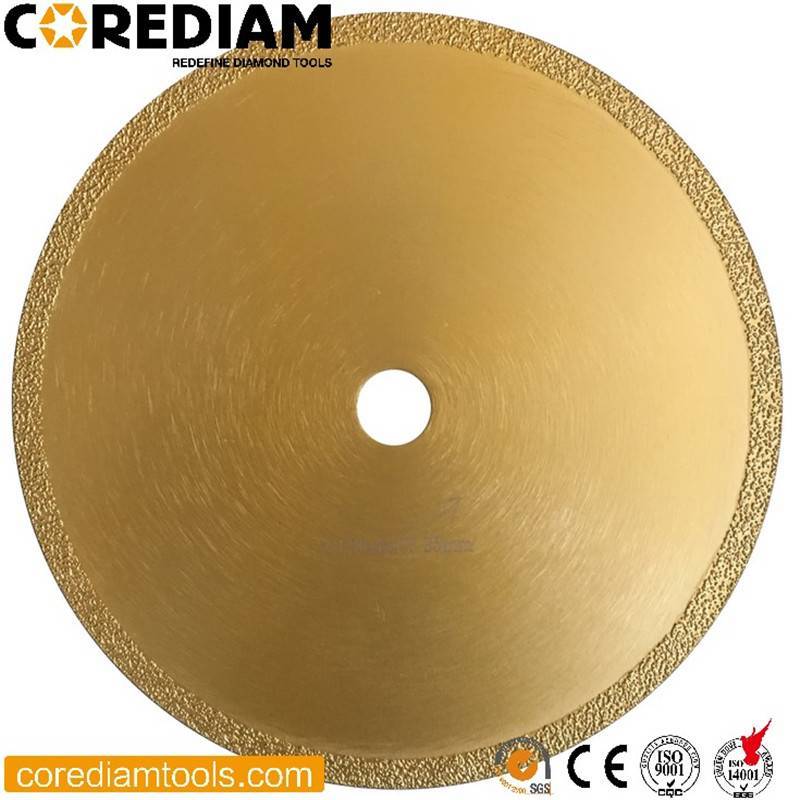 Diamond Vacuum Brazed Stone Blade With Continuous Rim