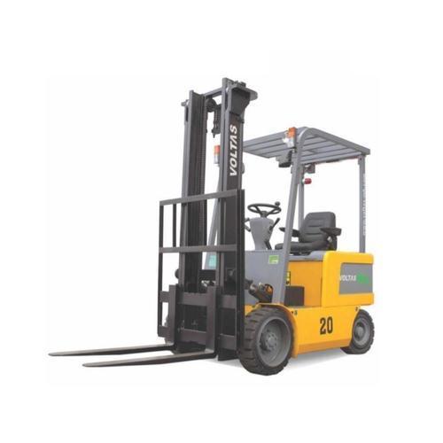 Electric Forklift Truck - 2 Ton Capacity, 4500mm Lift Height, Yellow | Features Advanced Regenerative Braking, Self-diagnostic Display, Hydrostatic Power Steering, Ergonomic Controls, Durable Steel Frame