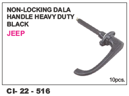 Non Locking Dala Handle Heavy Duty Black Jeep - Black Finish, Designed for 4-Wheeler Vehicles | Includes Warranty for Reliability