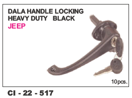 Dala Heavy Duty Locking Jeep Handle - Black, Designed for 4-Wheelers | Includes Warranty for Peace of Mind