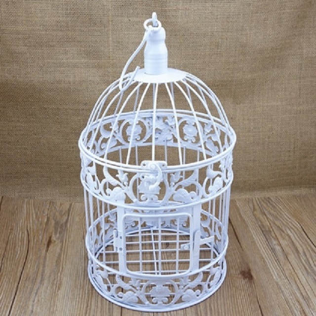 White Or Powder Coated Metal Bird Cage