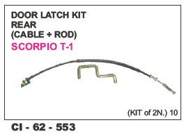 Door Latch Kit Rear Scorpio T-1 - Durable Steel Construction | Designed for 4-Wheeler Vehicles, Includes Warranty for Reliable Performance