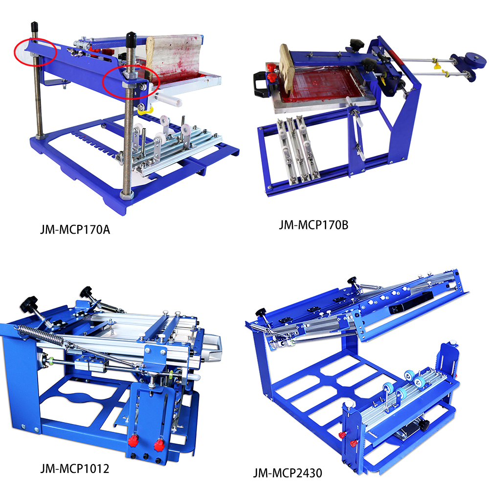 Blue Jm-mcp2430 Curved Surface Screen Printing Machine