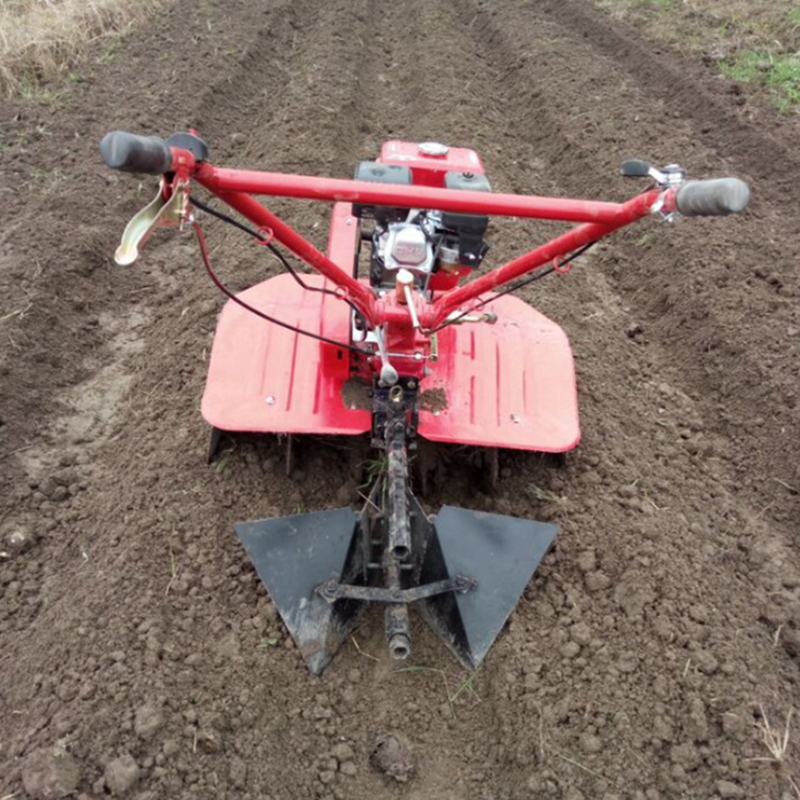 Red 7hp Micro Cultivator Ditching Loosen The Soil