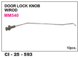 Door Lock Knob w/Rod L/R - Durable Metal Design | Compatible with 4-Wheeler Vehicles, Backed by Warranty