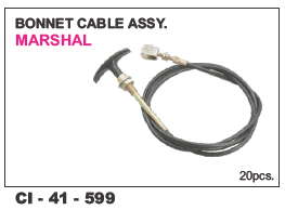 Bonnet Cable Assy Marshal - 4 Wheeler Vehicle, Warranty Included | Durable Design for Reliable Performance and Enhanced Safety