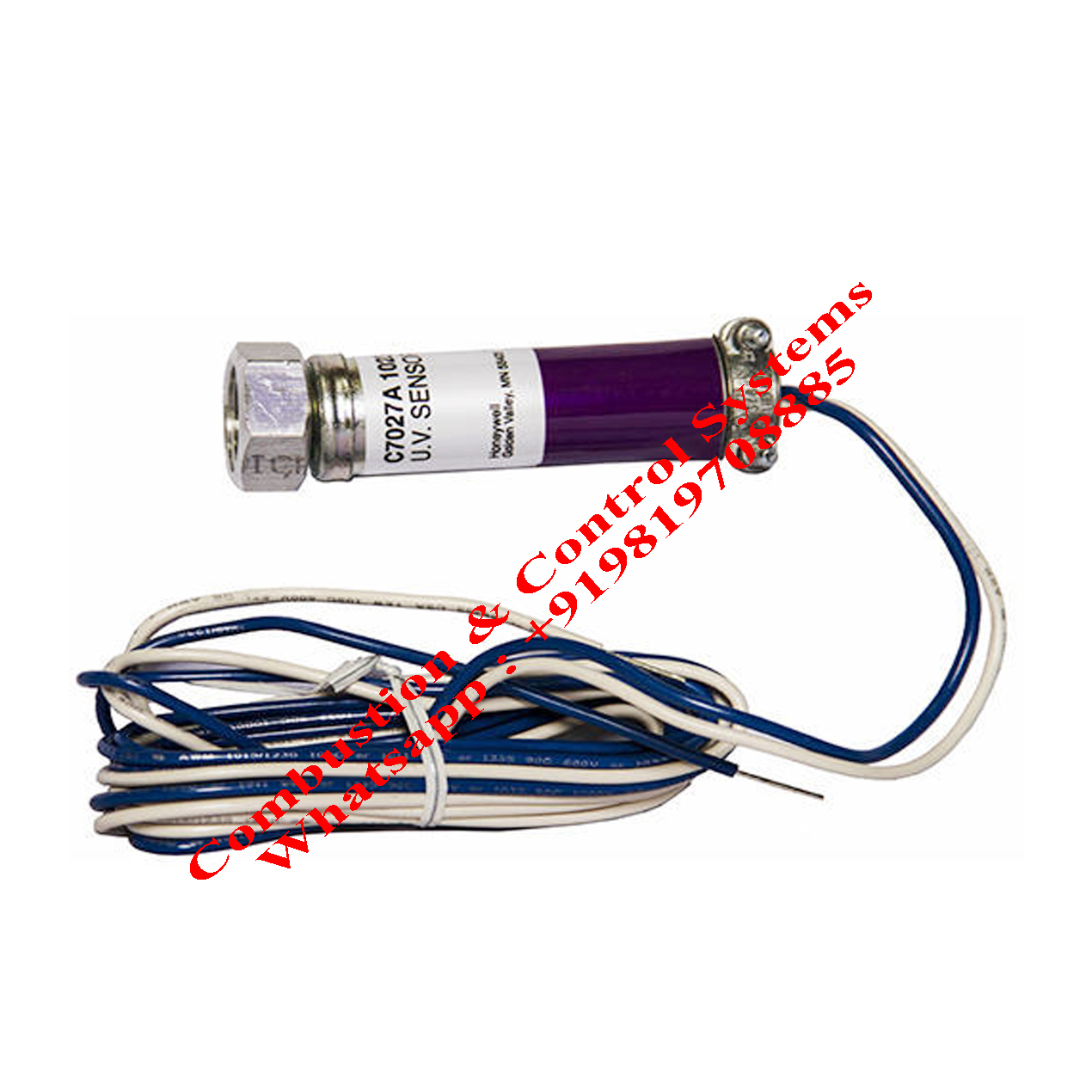 Honeywell C7027a1023 U.v. Detector - Plastic And Metal, Multicolor | Fire Tube Structure, Ideal For Industrial And Power Station Usage