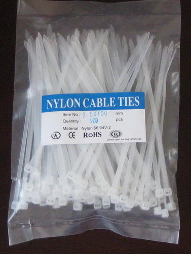 Nylon Cable Ties - Nylon 66, 100 To 1000 Mm Length, Uv Black & Natural Color | Self-locking, Heat-resistant, Erosion Control, Insulation