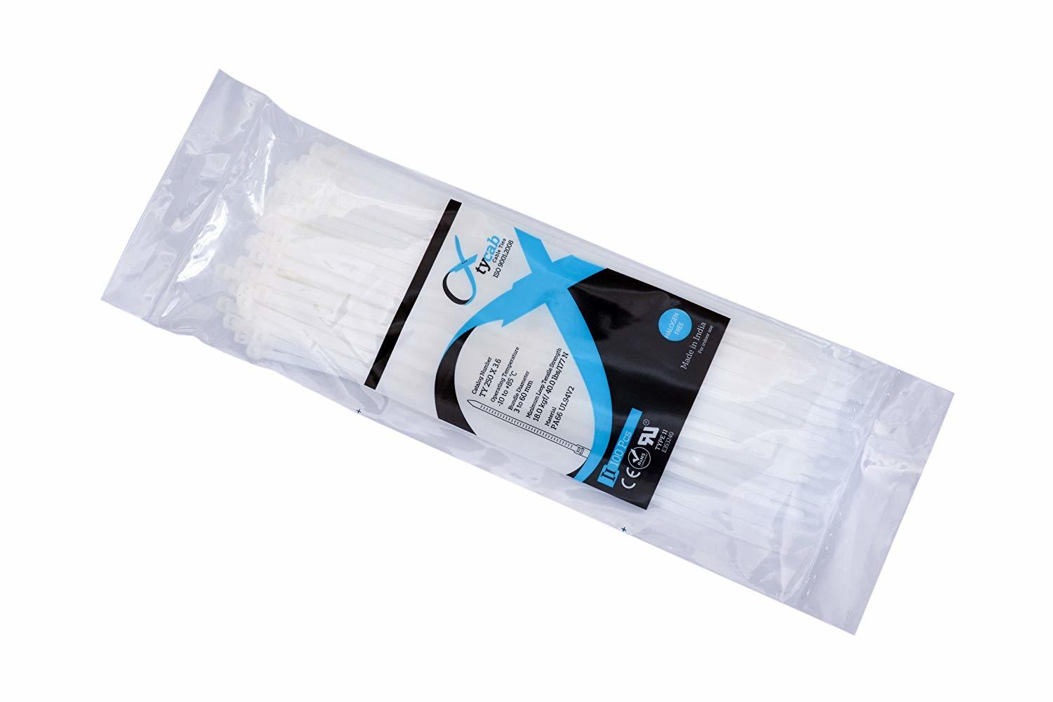 Nylon Cable Ties - Nylon 66, 100 To 1000 Mm Length, Uv Black & Natural Color | Self-locking, Heat-resistant, Erosion Control, Insulation