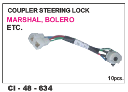 Coupler Steering Lock Marshal, Bolero - 4 Wheeler Vehicle Accessory | Warranty Included, Enhanced Steering Security