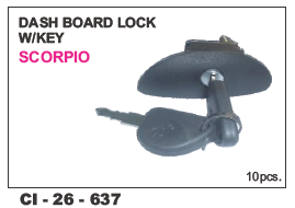 Dash Board Lock w/key Scorpio - Durable Metal | Designed for 4 Wheeler Vehicles, Includes Key, Warranty Coverage