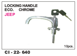 Locking Handle Chrome Jeep - Chrome Finish | Designed for 4-Wheelers, 1-Year Warranty Included