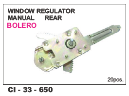 Window Regulator Manual Rear Bolero L/R - Durable Design, 4 Wheeler Compatibility | Warranty Included for Reliable Performance