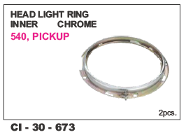 Head Light Ring Inner Chrome PickUp - Chrome Finish, 4-Wheeler Compatibility | Features Warranty for Enhanced Reliability