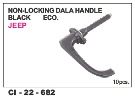 Non Locking Dala Handle Black Jeep - Durable Material, 4 Wheeler Compatible | Warranty Included, Non-Locking Design