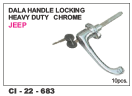 Dala Handle Locking Heavy Duty Chrome Jeep - Chrome Finish, 4-Wheeler Compatibility | Durable Design, Warranty Included