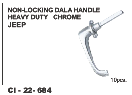 Non Locking Handle Heavy Duty Chrome Jeep - Chrome Finish, 4 Wheeler Compatible | Warranty Included, Designed for Rugged Durability