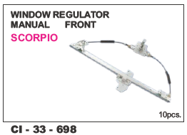 विंडो रेगुलेटर मैनुअल फ्रंट स्कॉर्पियो एल/आर वाहन का प्रकार: 4 व्हीलर
