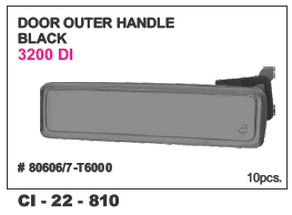 Door Outer Handle Black 3200 Di L/R - Vehicle Type: 4 Wheeler, Warranty: Yes | Stylish Design, Sturdy Build, Easy Installation