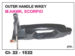 Outer Handle w/key M Hawk, Scorpio L/R - Durable Material | 4-Wheeler Compatibility, Warranty Included