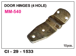 Door Hinges 4 Hole - Durable Steel Build, Vehicle Type: 4 Wheeler, Warranty Included