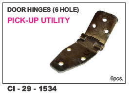 Door Hinges - 6 Hole Design, 4 Wheeler Compatibility, Warranty Included