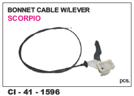 Bonnet Cable w/lever Scorpio - Durable Material | Designed for 4-Wheeler Vehicles, Warranty Included