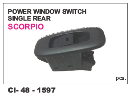 Power Window Switch - Durable Plastic Material, Single Rear Fit for Scorpio | 4-Wheeler Compatibility, Warranty Included