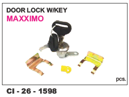 Door Lock w/keys Maximo - Durable Metal Design, 4 Wheeler Compatibility | Features Warranty Benefits for Reliability and Security