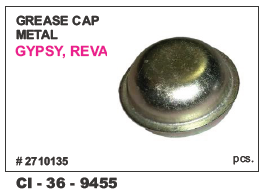 Grease Cap - Metal Gypsy Design | 4-Wheeler Compatibility, Warranty Included