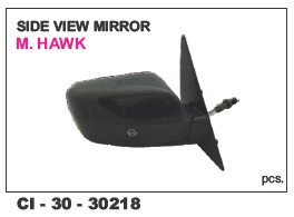 Side View Mirror M Hawk L/R - Durable Automotive Glass, Universal Fit for 4-Wheeler Vehicles | Warranty Included, Enhanced Safety Features