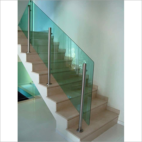 Ss Glass Railing - Polished Stainless Steel, Customizable Thickness And Design Options | Elegant Safety For Staircases In Commercial And Residential Spaces
