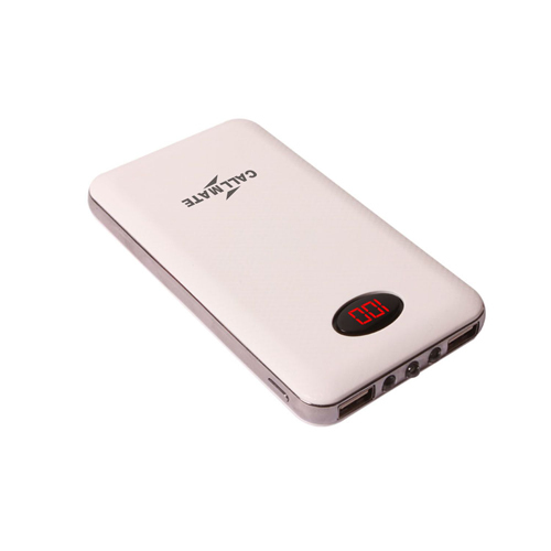 White Power Bank 10000 Mah With 2Usb