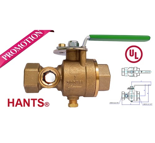 Ul Test And Drain Valve - Color: Bronze