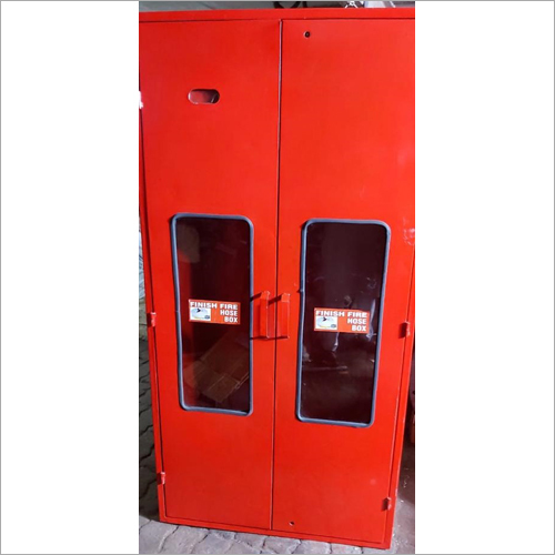Powder Coated Fire Hose Cabinet - Galvanized Steel, Red Color , Double Door Design, Rust Proof, Customized Sizes Available