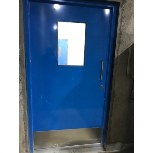 Blue Power Coated Hospital Door