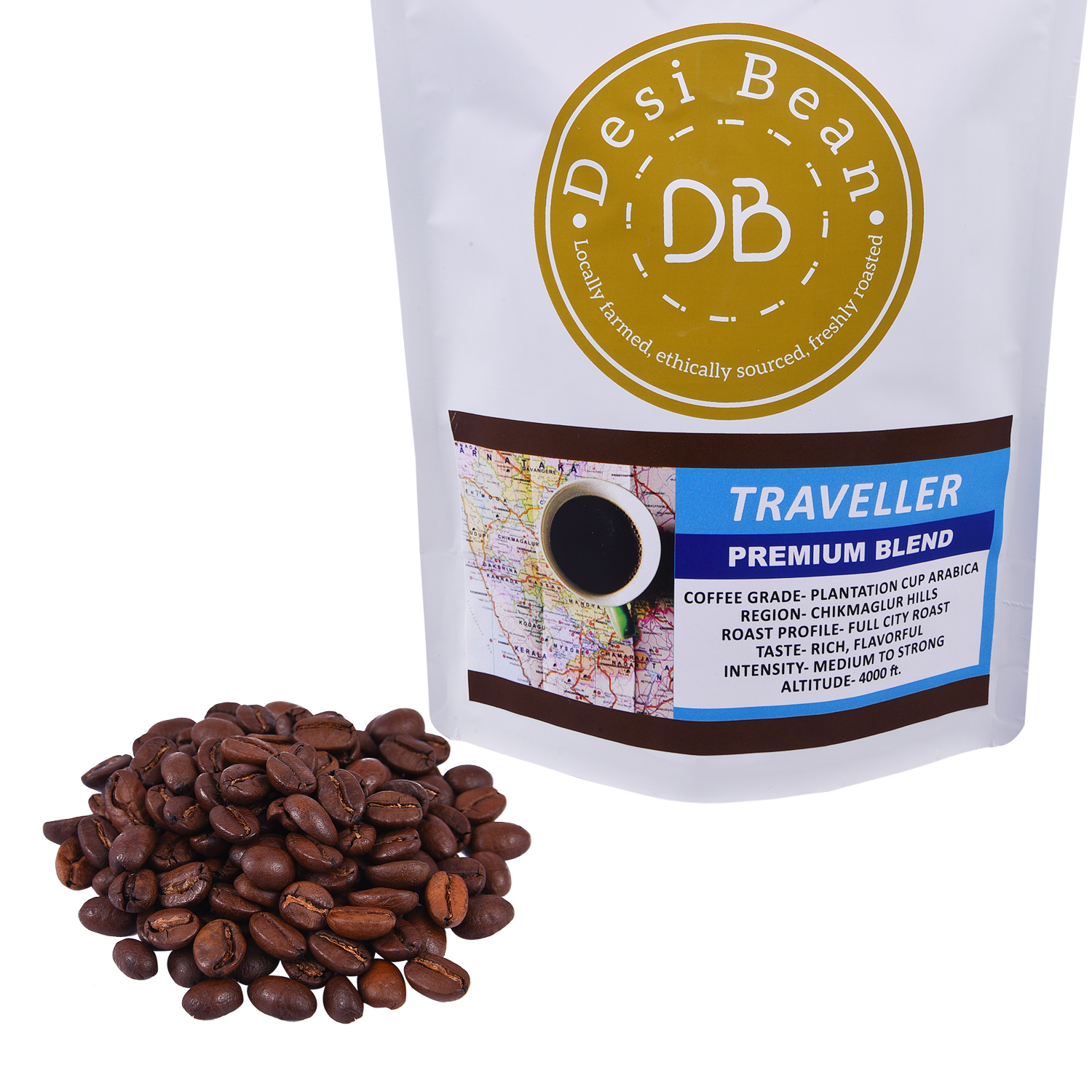 Plantation Cup Arabica Coffee - Full City Roast, Rich & Flavorful Blend With 30% Caffeine