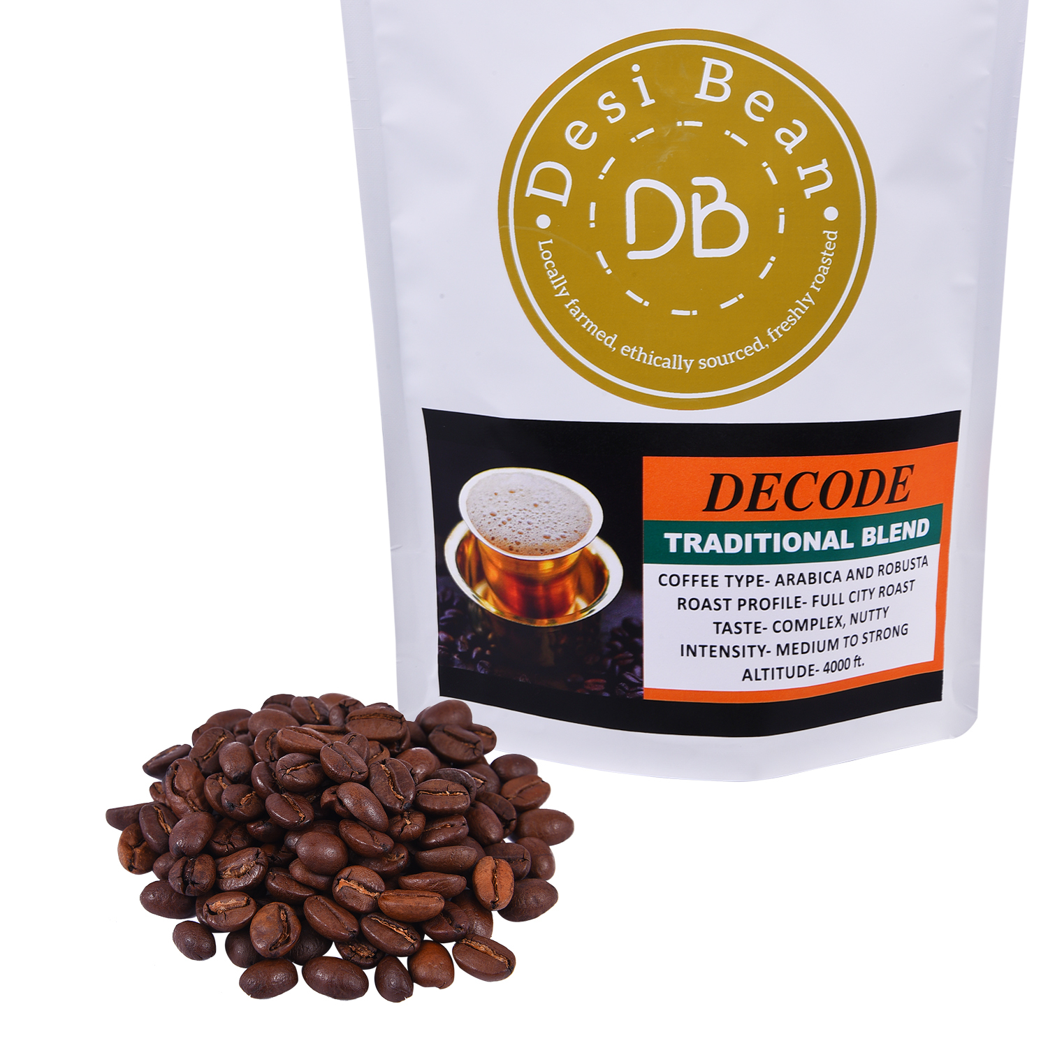 Decode - Full City Roast Blend Filter Coffee | 100% Pure Arabica And Robusta, Medium To Strong Intensity, Complex Nutty Flavor, Caffeinated