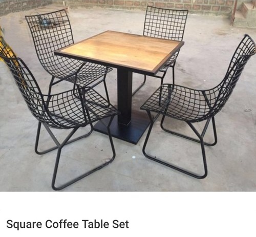 स्क्वायर कॉफी कैफे टेबल सेट